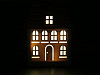 Dekorace svítící LED dřevěný domeček