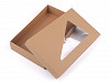 Papírová krabice natural s průhledem