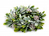 Artificial wreath of mistletoe with pine cones, frosted Ø30 cm
