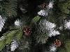 Sapin de Noël artificiel, 180 cm - naturel, avec neige, 2D