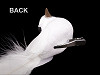 Dekorácia holubica s kučeravým perím, s klipom