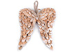 Dekorace dřevěná andělská křídla velká 35x44 cm