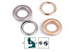 Occhielli, con rondella, dimensioni interne: Ø 16 mm, dimensioni esterne: Ø 27 mm, opaco
