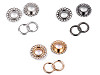 Eyelets / Grommets with Washer inner Ø10 mm / outer Ø22 mm "Flower with Crystals"