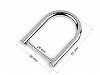 Screw-on D-ring for Handbags making, width 28 mm