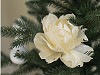 Rose en plumes de Noël, Ø 10 cm, avec clip