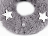 Fur Wreath for Hanging Ø11 cm