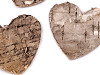 Corazón de abedul natural/Corazón de madera rústica