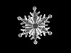 Elemento decorativo da appendere, con fiocchi di neve, dimensioni: Ø 75 mm