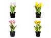 Tulipani artificiali, in un vaso di fiori