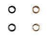 Portachiavi a molla, in metallo, O-Ring per borsette, dimensioni: Ø 13 mm