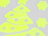 Autocollants gel phosphorescents - Flocons de neige, Sapin