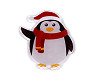 Vianočné gélové samolepky na okno - snehuliak, tučniak