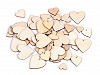 Dřevěné srdce mix velikostí k nalepení / domalování