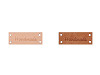 Kožená cedulka / štítek Handmade, With love 16x44 mm