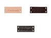 Kožená ceduľka / štítok Handmade, With love 16x44 mm