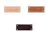 Bőr dísz címke / Handmade, With love 16x44 mm