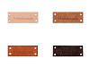 Leather Tag / Label "Handmade" , "With love" 16x44 mm