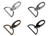 Fermoirs/Mousquetons métalliques pivotants, pour sangle de 32 mm