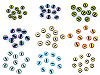 Oczy szklane do przyklejenia kot, smok Ø10 i 12 mm