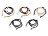 Eco Leather Strap / Handle with Chain and Carabiners for Handbag, width 1.5 cm