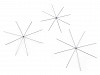 Christmas Star / Snowflaflake wire base for beading Ø10.5 cm, 12.5 cm, 13.5 cm