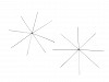 Gwiazda / śnieżynka druciana baza do nawlekania koralików Ø10,5 cm, 12,5 cm, 13,5 cm