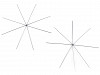 Vianočná hviezda / vločka drôtený základ na korálkovanie Ø10,5 cm, 12,5 cm, 13,5 cm