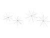 Vánoční hvězda / vločka drátěný základ na korálkování Ø10,5 cm, 12,5 cm, 13,5 cm