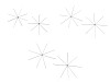 Christmas Star / Snowflaflake wire base for beading Ø10.5 cm, 12.5 cm, 13.5 cm