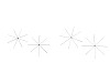 Коледна звезда/снежинка телена основа за работа с мъниста Ø10,5 см, 12,5 см, 13,5 см