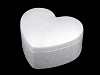 Krabička srdce k dotvoření 12,5x15 cm polystyren (1 ks)
