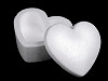 Scatola a forma di cuore, in polistirolo, per attività di fai-da-te, dimensioni: 12,5 x 15 cm 