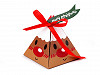 Vánoční dárková krabička pyramida - sob, Mikuláš, sněhulák, skřítek