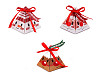 Boîte cadeau de Noël Pyramide - Renne, Père Noël, Bonhomme de neige, Gnome