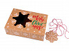Caja de regalo de Navidad con ventana transparente y etiqueta para el nombre