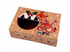 Karácsonyi ajándék doboz átlátszó névjegykártyával