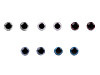 Yeux de sécurité avec paillettes, Ø 10 mm