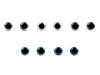Yeux de sécurité avec paillettes, Ø 10 mm