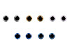 Yeux de sécurité avec paillettes, Ø 10 mm