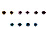 Glitter Eyes with Safety Ø10 mm