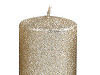 Adventní svíčky s glitry válec 6x9 cm