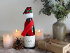 Gorro y bufanda navideños en miniatura para botella
