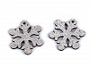 Wooden Snowflake with Glitter, Hanging Decor Ø30 mm