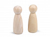 Corpi per bambole, con mollette in legno, per attività artigianali di fai-da-te, dimensioni: 26 x 76 mm