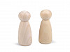 Corpi per bambole, con mollette in legno, per attività artigianali di fai-da-te, dimensioni: 22 x 53 mm