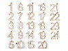 Números de madera para crear un calendario de adviento 1-24