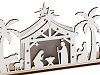 Wooden Christmas Nativity Scene, light-up