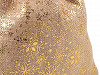 Geschenkbeutel metallische Schneeflocken, 26 x 34 cm, Jute