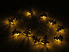 Cadena de luces LED con pilas, estrellas, árboles